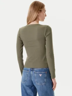 Guess Jeans Bluzka W5YP38 KA0H1 Khaki Slim Fit