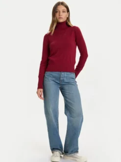 Guess Jeans Golf W4BR15 Z3HO2 Czerwony Regular Fit