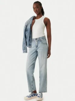 Guess Jeans Jeansy W5BA3O D0027 Niebieski Boyfriend Fit