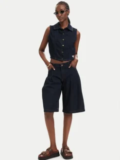 Guess Jeans Kamizelka W6GHZ9 D7971 Granatowy Regular Fit