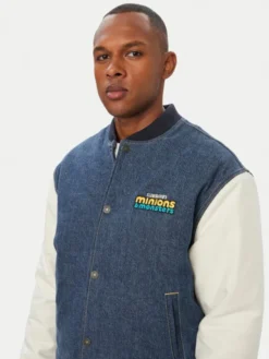 Guess Jeans Kurtka bomber 183630 Niebieski Classic Fit