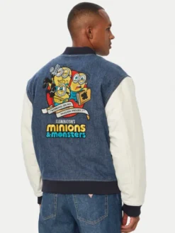 Guess Jeans Kurtka bomber 183630 Niebieski Classic Fit
