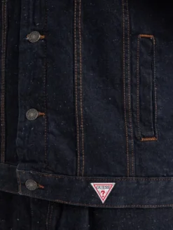 Guess Jeans Kurtka jeansowa M6YN38 D1314 Granatowy Oversize