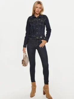 Guess Jeans Kurtka jeansowa W4YN55 D5CB1 Granatowy Regular Fit