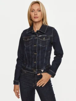 Guess Jeans Kurtka jeansowa W4YN55 D5CB1 Granatowy Regular Fit
