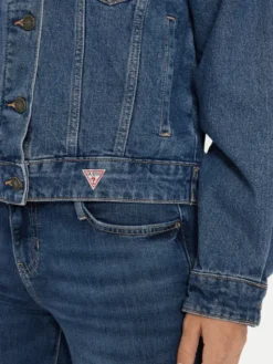 Guess Jeans Kurtka jeansowa W4YN56 D5CC3 Granatowy Oversize