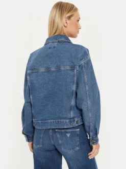 Guess Jeans Kurtka jeansowa W4YN56 D5CC3 Granatowy Oversize