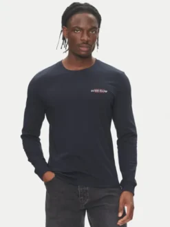 Guess Jeans Longsleeve M4YI54 K8HM0 Granatowy Regular Fit