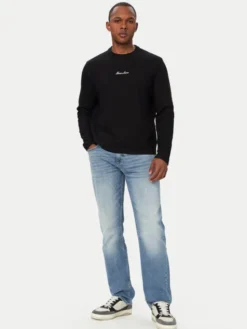 Guess Jeans Longsleeve M6YP08 K4176 Czarny Regular Fit