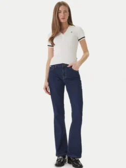 Guess Jeans Polo W6GRZ1 Z3P32 Kremowy Slim Fit