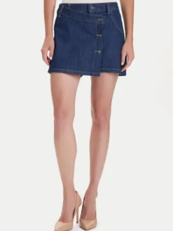 Guess Jeans Spódnica jeansowa W5BD96 D002A Granatowy Regular Fit