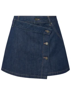 Guess Jeans Spódnica jeansowa W5BD96 D002A Granatowy Regular Fit