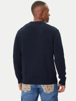 Guess Jeans Sweter M4BR31 Z3HM1 Granatowy Regular Fit