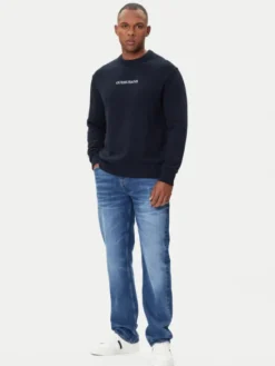 Guess Jeans Sweter M4BR31 Z3HM1 Granatowy Regular Fit