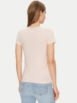 Guess Jeans T-Shirt W5GI24 J1314 Beżowy Regular Fit