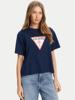 Guess Jeans T-Shirt W5GI20 KCTG1 Granatowy Regular Fit