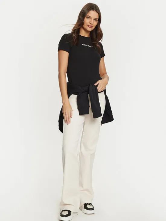 Guess Jeans T-Shirt W4YI01 J1314 Czarny Regular Fit