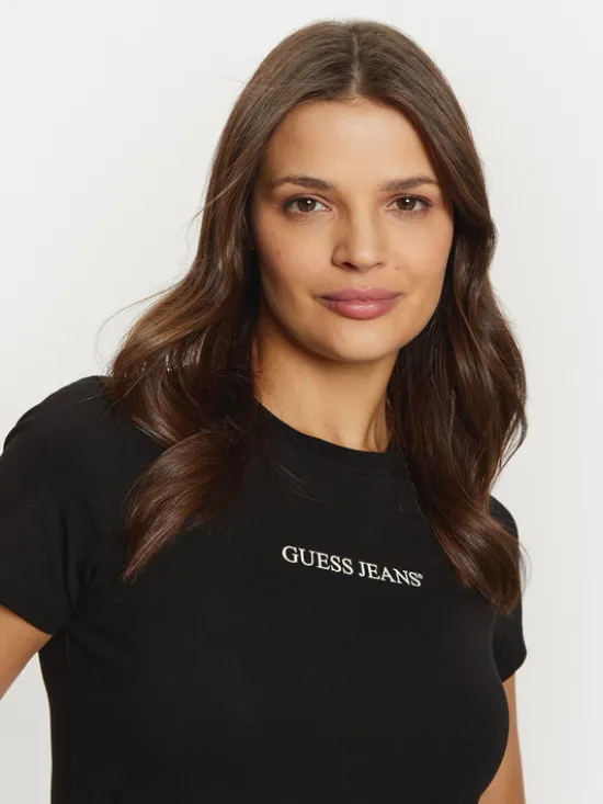 Guess Jeans T-Shirt W4YI01 J1314 Czarny Regular Fit