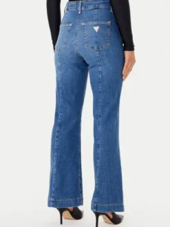 Guess Jeansy W5GA0P D5Q01 Niebieski Wide Leg