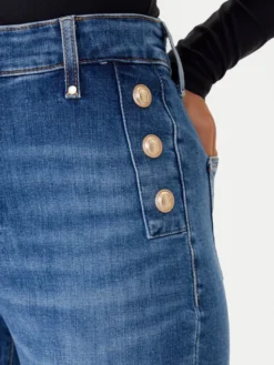 Guess Jeansy W5GA0P D5Q01 Niebieski Wide Leg