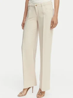 Guess Jeansy W4GA96 WDP85 Kremowy Wide Leg