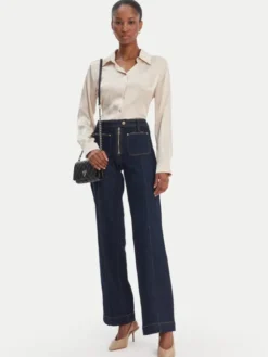Guess Jeansy W6RA3F D6881 Granatowy Regular Fit