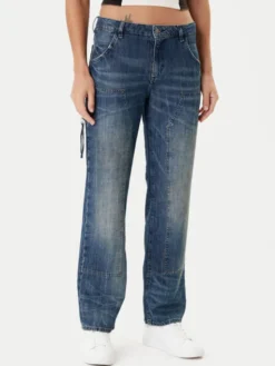 Guess Jeansy W5YA2E D5R0D Granatowy Straight Leg