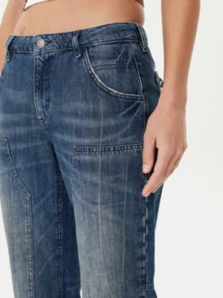 Guess Jeansy W5YA2E D5R0D Granatowy Straight Leg