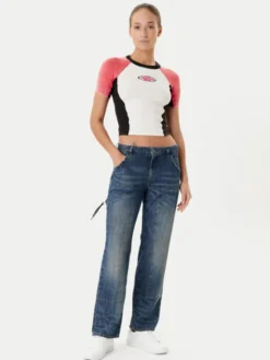 Guess Jeansy W5YA2E D5R0D Granatowy Straight Leg