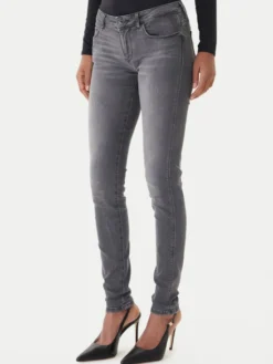 Guess Jeansy W2YAJ2 D4PZ2 Szary Skinny Fit