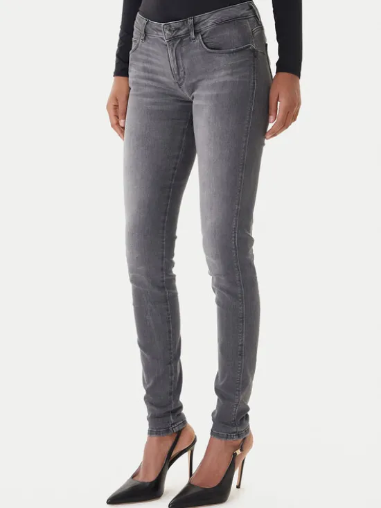 Guess Jeansy W2YAJ2 D4PZ2 Szary Skinny Fit