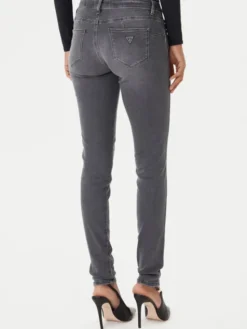 Guess Jeansy W2YAJ2 D4PZ2 Szary Skinny Fit