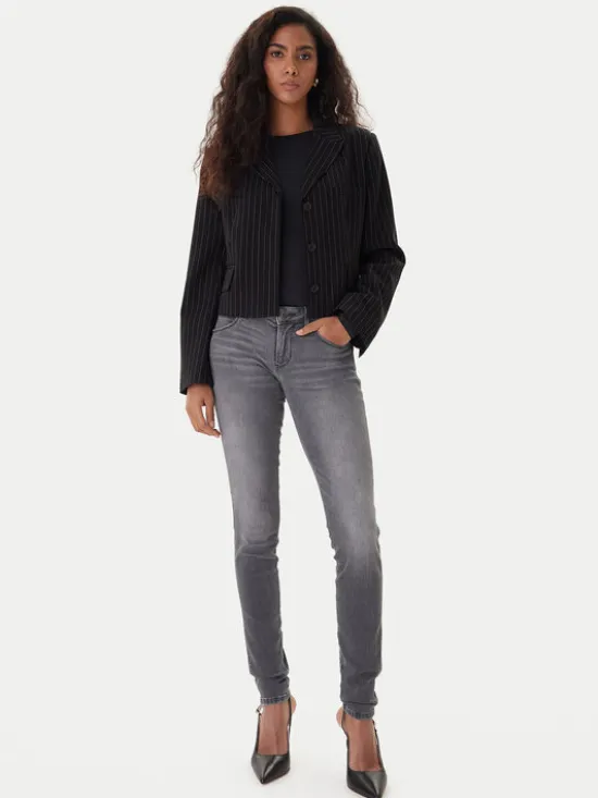 Guess Jeansy W2YAJ2 D4PZ2 Szary Skinny Fit