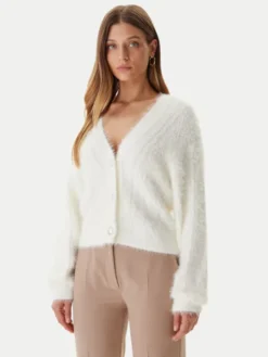 Guess Kardigan W5BR0D Z3BH0 Écru Relaxed Fit
