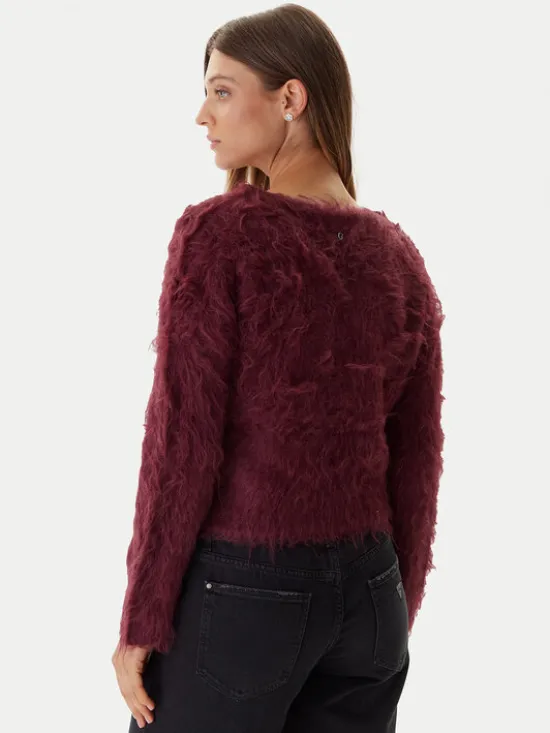 Guess Kardigan W5BR91 Z3JI2 Bordowy Relaxed Fit