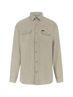 Guess Koszula 177075 Beżowy Classic Fit