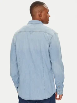Guess Koszula jeansowa M4GH02 D3PF5 Niebieski Slim Fit