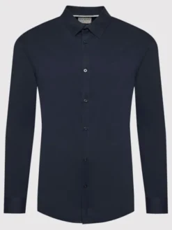 Guess Koszula Sunset M1YH20 W7ZK1 Granatowy Slim Fit
