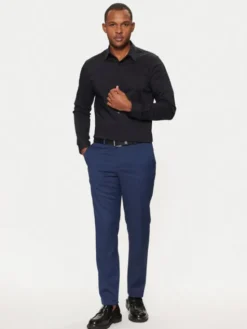 Guess Koszula Sunset M1YH20 W7ZK1 Granatowy Slim Fit