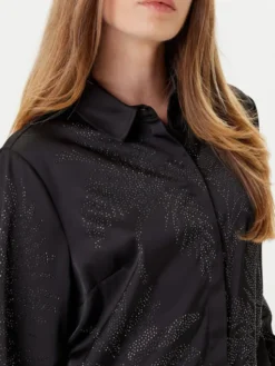 Guess Koszula W5YH40 WFQC2 Czarny Regular Fit