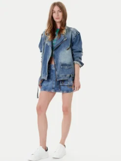 Guess Kurtka jeansowa W5YN70 D4XYZ Niebieski Regular Fit
