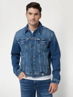 Guess Kurtka przejściowa 166649 Niebieski Classic Fit