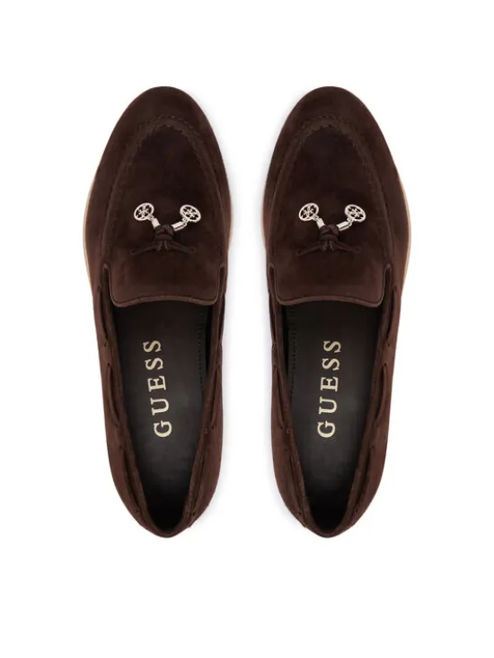 Guess Loafersy FLTNAI SUE14 Brązowy