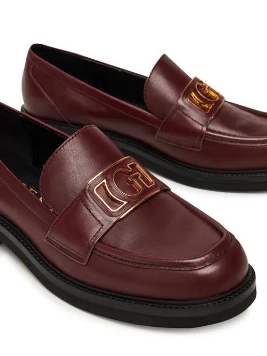 Guess Loafersy FLTSH3 LEA14 Bordowy