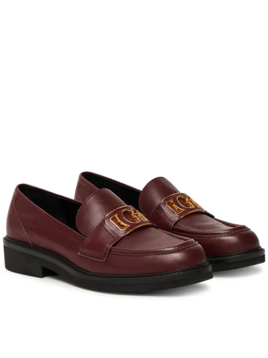 Guess Loafersy FLTSH3 LEA14 Bordowy