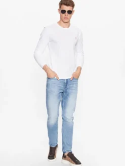 Guess Longsleeve M2YI28 J1314 Biały Slim Fit