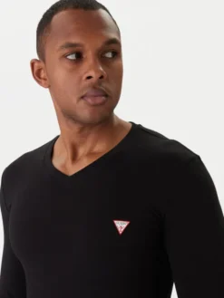Guess Longsleeve M2YI08 J1314 Czarny Slim Fit