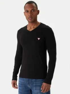Guess Longsleeve M2YI08 J1314 Czarny Slim Fit