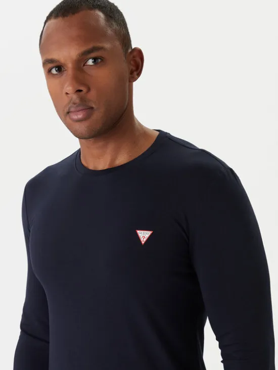 Guess Longsleeve M2YI28 J1314 Granatowy Slim Fit