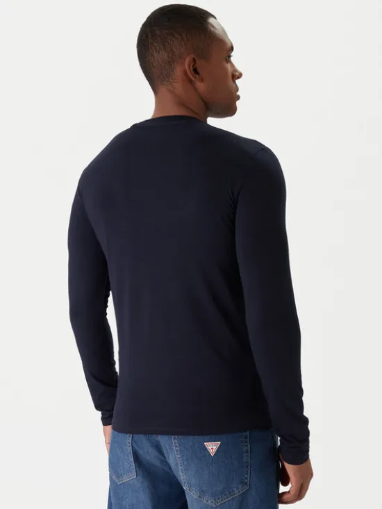 Guess Longsleeve M2YI28 J1314 Granatowy Slim Fit